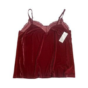 NWT M&S Red Velvet Lace Tank Top